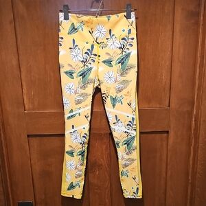 ZYIA Yellow and Green Floral Leggings